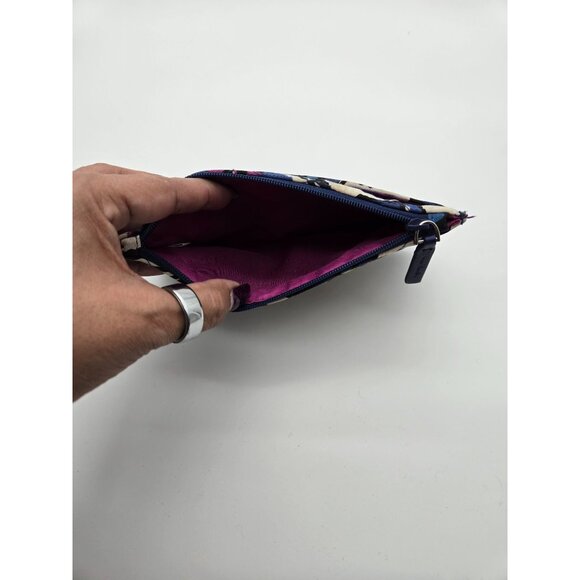 Vera Bradley African Violet Ultimate Card Case Snap Wallet Wristlet - Picture 5 of 7